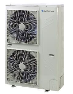 14 Mini VRF Jednostki zewnętrzne Mini VRF SYSVRF AIR EVO HP Opis Jednostka DC Inverter Mini VRF ze sprężarką DC Inverter wraz silnikiem DC wentylatora skraplacza. Niewielkie wymiary jednostki.