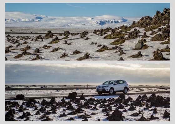 Laufskálavarða Stosy kamyków usypane przez turystów. Mają przynosić szczęście. Dostępność: Na parking zjeżdża się bezpośrednio z głównej drogi, zaraz za skrętem w drogę nr 209.