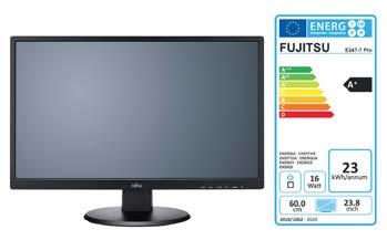 Data Sheet FUJITSU Monitor E24T-7 Pro Monitor uniwersalny: szeroki ekran o przekątnej 60,5 cm (23,8 cala) Najlepsze rozwiązania z zakresu energooszczędności w produktach biurowych Życie codziennie i