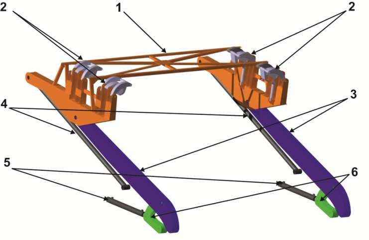 After the ABT and MT vehicles become coupled together, the ratchet mechanisms of the conveyor are moved towards the container