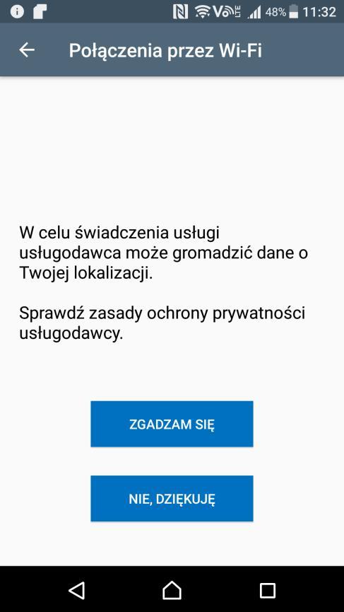 4. Przesuń w prawo klawisz "Włącz, aby włączyć usługę