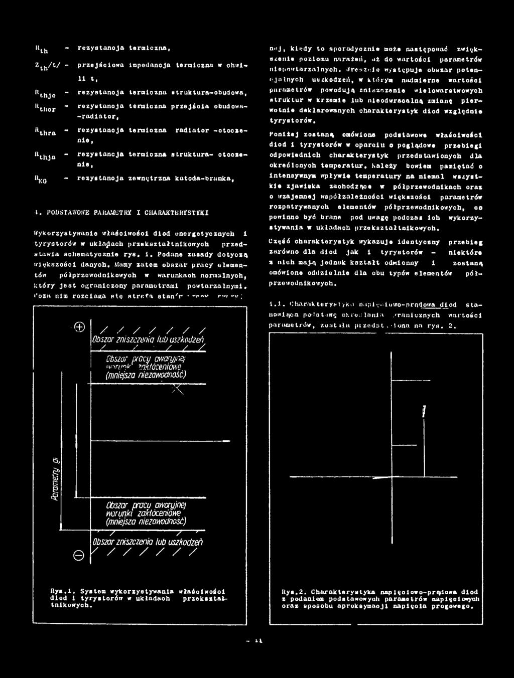 .. Z / / / / Obszar pracy m aryjnej u/nrunk' zakłóceniowe (mniejsza niezawodność) n.ij, kiedy to sporadyoznie moł.s następowaó zwiększenie poziomu narażeń, ai do wartości Rya.l.