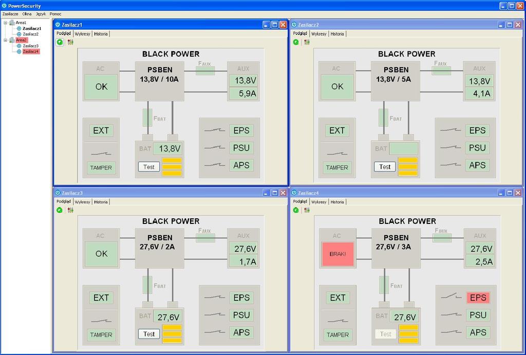 7.5 Program PowerSecurity. Program PowerSecurity dostępny jest na stronie internetowej www.pulsar.pl a jego szczegółowy opis można znaleźć w instrukcji obsługi programu.