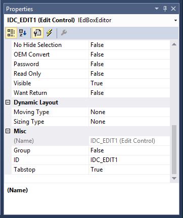 Button Edit Control Static Text Rys. 5 Wygląd okna dialogowego po dodaniu obiektów: Edit Control, Statc Text, Button Po dodaniu tych obiektów do programu dodawane są ich numery identyfikacyjne IDC.