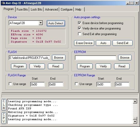 11.6 AVR OSP II Programator z wsadem AVR910.