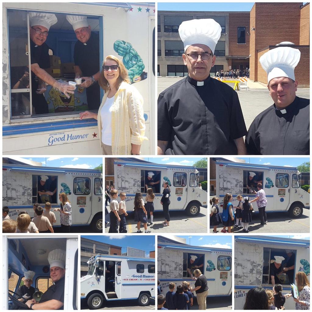 Ice Cream truck came to our School last week as a farewell