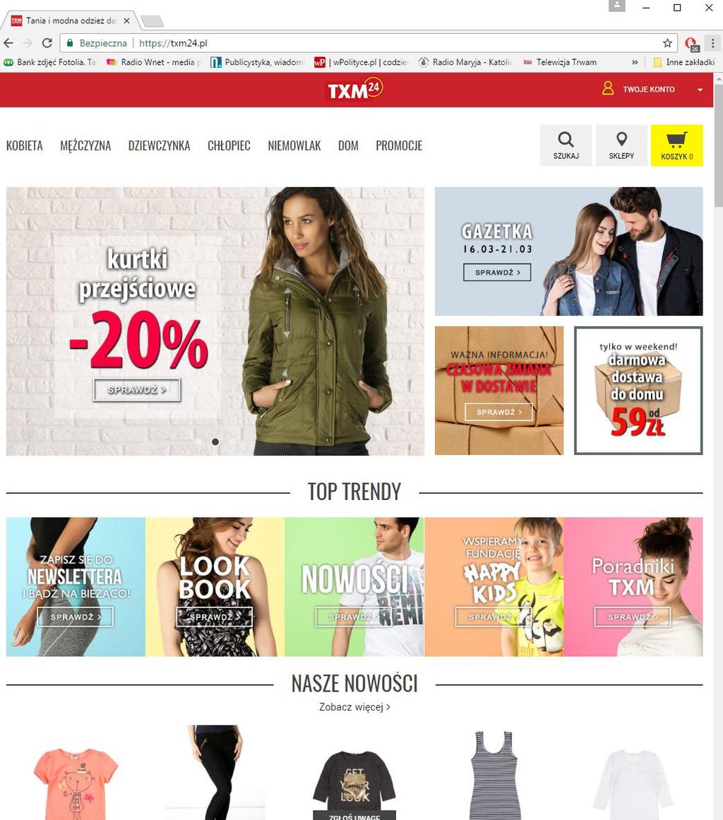 Rozwój e-commerce Pierwszy w kraju sklep internetowy o charakterze dyskontowym www.txm24.