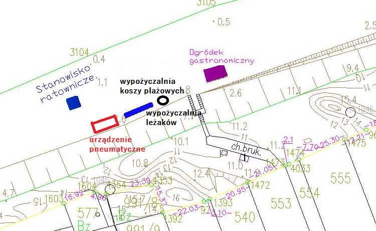 19 Pobierowo 991/17 50 Wypożyczalnia koszy plażowych, po zachodniej stronie, 5 metrów od zejścia przy ul. Powstańców.