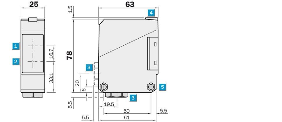 !Mechanics/electronics! Napięcie zasilania:: 12 V DC... 240 V DC 1) 2) 24 V AC.