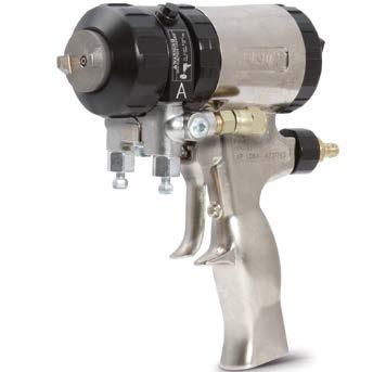 Pistolety czyszczone powietrzem Ułatwione nakładanie wieloskładnikowe Pistolet czyszczony powietrzem Fusion AP łatwy w użyciu i konserwacji Dzięki praktycznym udogodnieniom, takim jak ergonomiczny