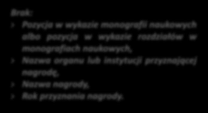 1 Brak: Obszar wiedzy i dziedzinę nauki lub sztuki dominujące w zakresie działalności naukowej autora albo autorów monografii naukowej lub rozdziału w monografii naukowej niebędących pracownikami