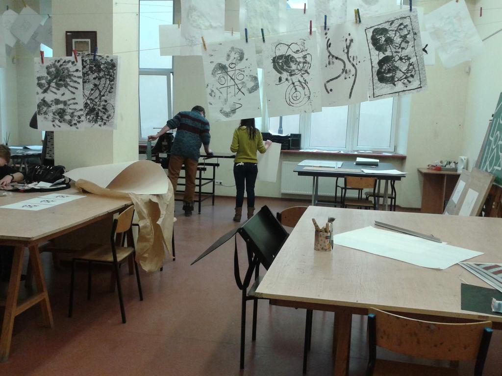 Warsztat Artystyczny Pracownia Grafiki Warsztatowej studenci