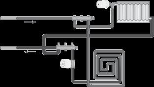 Wodne ogrzewanie podłogowe Przykłady zastosowań - zestawy Zawór FJVR z głowicą gazową FJVR - regulacja temperatury