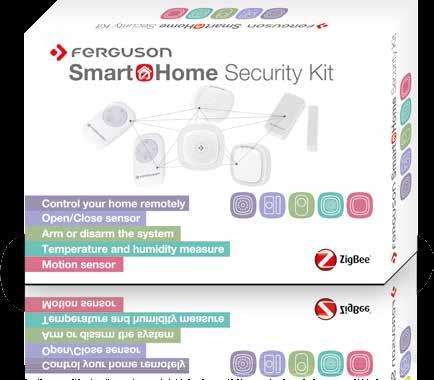 Security Kit Ferguson Smart Home Security Kit to przemyślany pakiet najbardziej potrzebnych w każdym domu czujników, dzięki którym zawsze będziesz trzymał rękę na