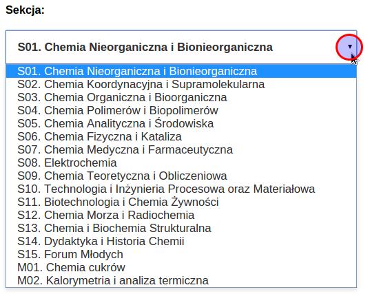 W przypadku Sekcji należy postąpić analogicznie do Rodzaju wystąpienia: KROK 3 W przypadku pól Jednostka i Adres prosimy o stosowanie formatu