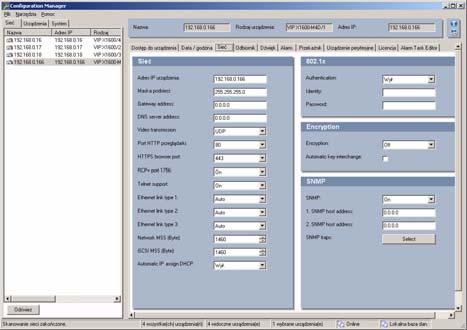 VIP X1600 XFMD Konfiguracja adresu IP pl 9 7 Konfiguracja adresu IP Jeśli nie zrobiono tego wcześniej, zainstalować program Configuration Manager z płyty CD.