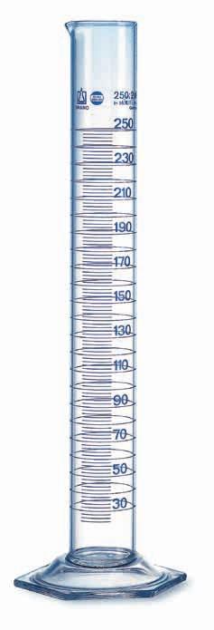 Cylindry pomiarowe Cylindry pomiarowe Cylindry pomiarowe oraz cylindry do mieszania firmy BRAND to produkty o najwyższej dokładności.