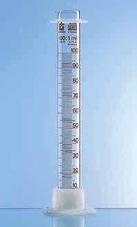 Cylindry pomiarowe Cylindry pomiarowe wysokie SILBERBRAND ETERNA, klasa B Boro 3.3. DIN EN ISO 4788. Wzorcowane na wlew ( In ). Z wylewką i sześciokątną stopką.