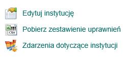 Informacje o wybranej Instytucji zawierają podstawowe dane kontaktowe. 2.