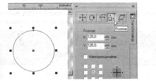 Wcinij ikon Elipsa i narysuj okrg poczynajc od lewego górnego rogu strony, przecigajc myszk ukonie w prawo i w dół. Aby powstał idealny okrg musisz jednoczenie trzyma wcinity klawisz Ctrl. 3.