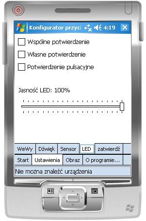 7.2.3 LED Wspólne potwierdzenie jeżeli przycisk otrzyma sygnał potwierdzenia, to niezależnie który przycisk wysłał zgłoszenie - uaktywnia potwierdzenie na danym przycisku Ilustracja 14: Konfiguracja