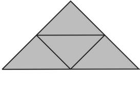 (rysunek I). Z odciętych trójkątów ułożono trójkąt ABC (rysunek II).