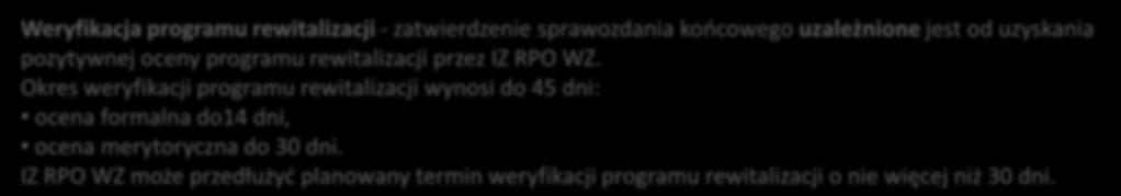 Rozliczenie projektu Zakończenie projektu zgodnie z Umową + 14 dni na złożenie sprawozdania