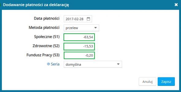 Przy sporządzaniu deklaracji za kolejny miesiąc, gdy przedsiębiorca przekazuje