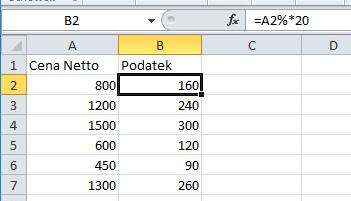 [11/27] Excel Rysunek 17. Kopiowana formuła z odwołaniem bezwzględnym Odwołania mieszane.