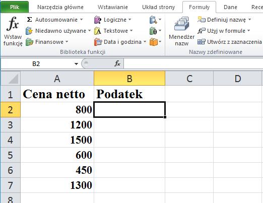 [13/27] Excel Najlepiej jednak to zadanie można wykonać w zupełnie inny sposób. Mianowicie, można nadać nazwę wartości, np. wartości 20% można nadać nazwę procent.