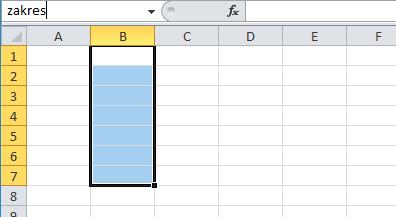 [4/27] Excel Rysunek 4. Wypełnienie komórek serią danych z wybranym skokiem Tworzenie nazwy komórki lub zakresu komórek w arkuszu 1.