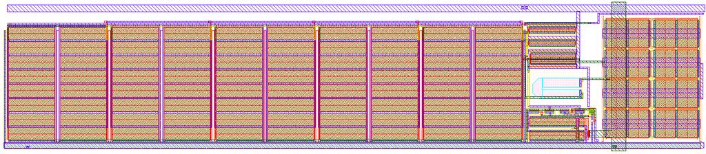 98 Rozdział 6. Projekt i parametryzacja układu scalonego Rysunek 6.11: Projekt topologiczny masek wzmacniacza operacyjnego w układzie redukcji artefaktów.