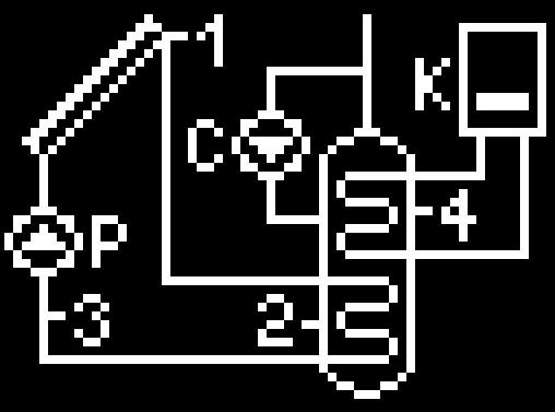 4.3. Układ grzania CWU sterowanie pompą kolektorów słonecznych, pompą cyrkulacyjną oraz kotłem schemat nr 3 Sterowanie kotłem K w celu dogrzewania CWU.