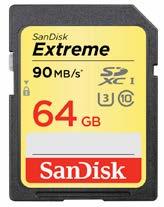 46 Karta Sandisk Extreme SDXC 64 GB Typ karty: Secure Digital extended Capacity Pojemność 64 GB
