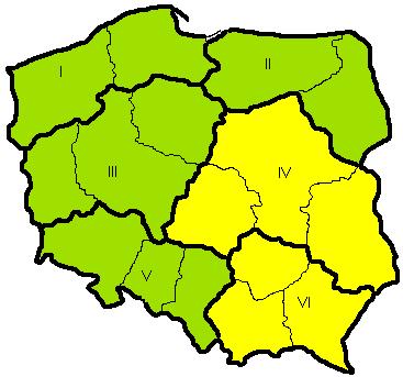 A/ Lata 2001 2003 Years 2001 2003 B/ Lata 2008 2010 Years 2008 2010 Rys. 2. Regionalne zróżnicowanie w stosowaniu fungicydów średnia liczba zabiegów Fig.