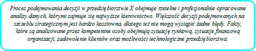 Im więcej zebranych informacji tym łatwej zadecydować.