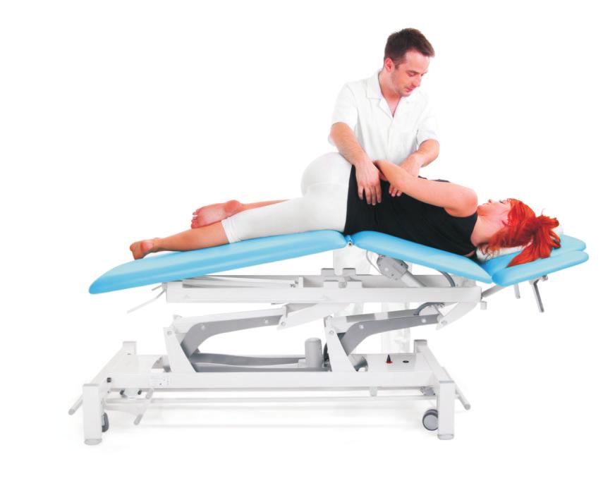 Terapeuta MP5 5sekcyjny stół do masażu i rehabilitacji z pozycją pivota Wysokość: 5199 cm Waga: 102/117 Obciążenie do: