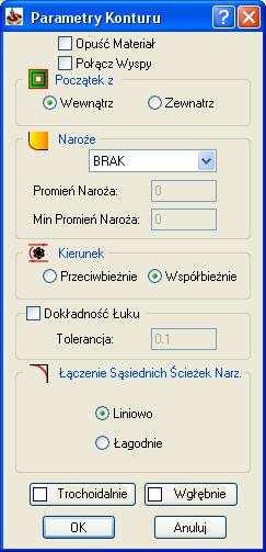 62. Definiowanie Typu Kieszeni Upewnij się że ustawiona jest domyślnie strategia Kontur w sekcji Typ Kieszeni - Wybrania.