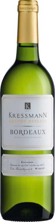 FRANCJA - Bordeaux - Kressmann Bordeaux Grande Reserve Sec AC Bordeaux Sémillon, Sauvignon blanc, Muscadelle Cena: 25,90 zł netto Subtelne w swoim charakterze, białe Grande Reserve odznacza się