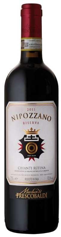 Nipozzano Riserva DOCG Chianti Rùfina Sangiovese Cena: 68,00 zł netto Rubinowy kolor z dobrą konsystencją. Silne owocowe aromaty jeżyn, jagód i wiśni.