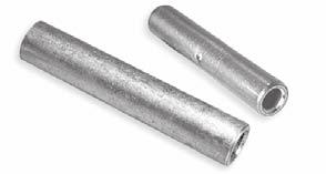 Złączki kablowe aluminiowe Złączki kablowe aluminiowe cienkościenne - typu 2 ZA Montaż Dane techniczne Do łączenia żył aluminiowych okrągłych i sektorowych na napięcia do 1kV.