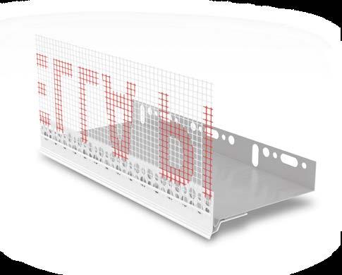 Profile do systemów ociepleń Profile do systemów ociepleń OKAPNIK PVC BP14 LUX COK Z SIATKĄ COKOŁOWY Dipnose bead PVC with mesh to ALU starter track/ Капельник ПВХ с сеткой для Ал цокольный профиль /