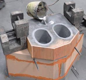 The boundary conditions set up are similar to Flow3D simulation software. The casting after machinig, painting and ready for shipment is presented in Figure 11. Fig. 9.