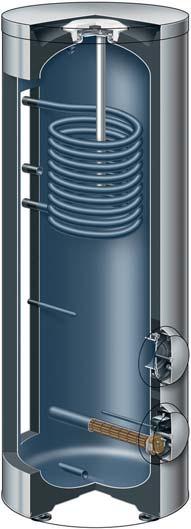 Pojemność kotła Vitocell 100-B wynosi 300 litrów, a higieniczna emaliowana powłoka Ceraprotect zapewnia znaczny poziom higieny wody użytkowej.