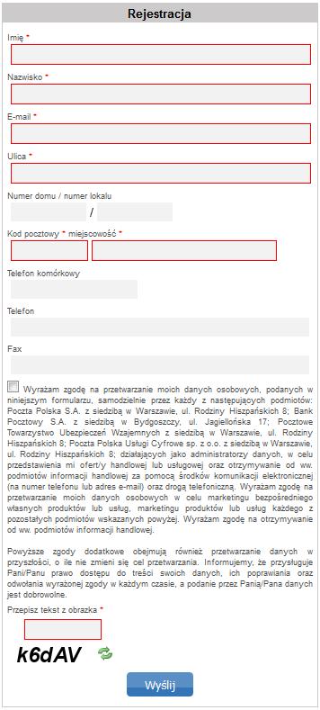 3. Wyraź zgodę na świadczenie usług drogą elektroniczną,