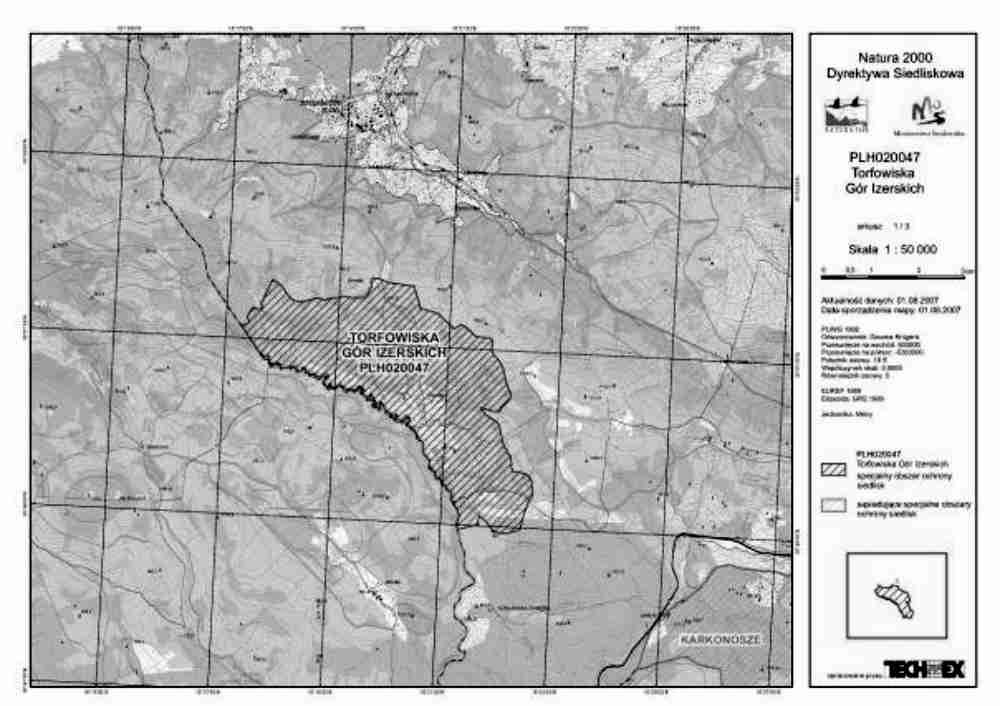 torfowisk wysokich i przejœciowych, zakwalifikowanego do Natura 2000 jako Torfowiska Gór Izerskich