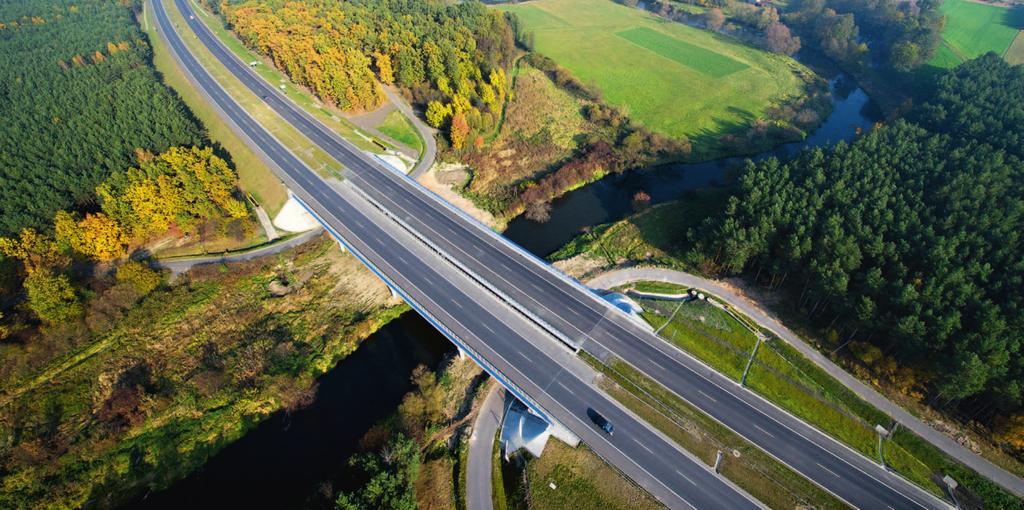 AUTOSTRADA A1 NOWE MARZY TORUŃ Realizowana przez Skanska-NDI Joint Venture budowa autostrady A1 na odcinku Nowe Marzy Czerniewice to kontynuacja inwestycji z Rusocina do Nowych Marzów.