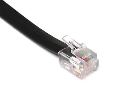 do podłączania modemów) 6P2C (6 Position 2 Contact) - sześciokrotny wtyk telefoniczny z dwoma stykami stosowany