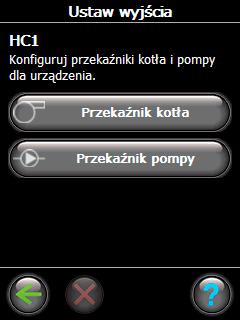 Konfiguracja wyjść skonfigurować. 1. Wybrać Ustaw. 2.