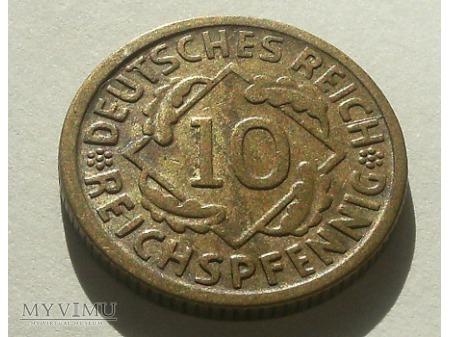 strona 1 10 Reichspfennig 1925 rok.